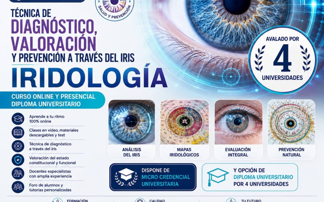 Curso de Iridología Online y presencial con Diploma Universitario, Curso de Iridología Online y Presencial en Vigo, Coruña, Santiago, Pontevedra. Formación Iridología