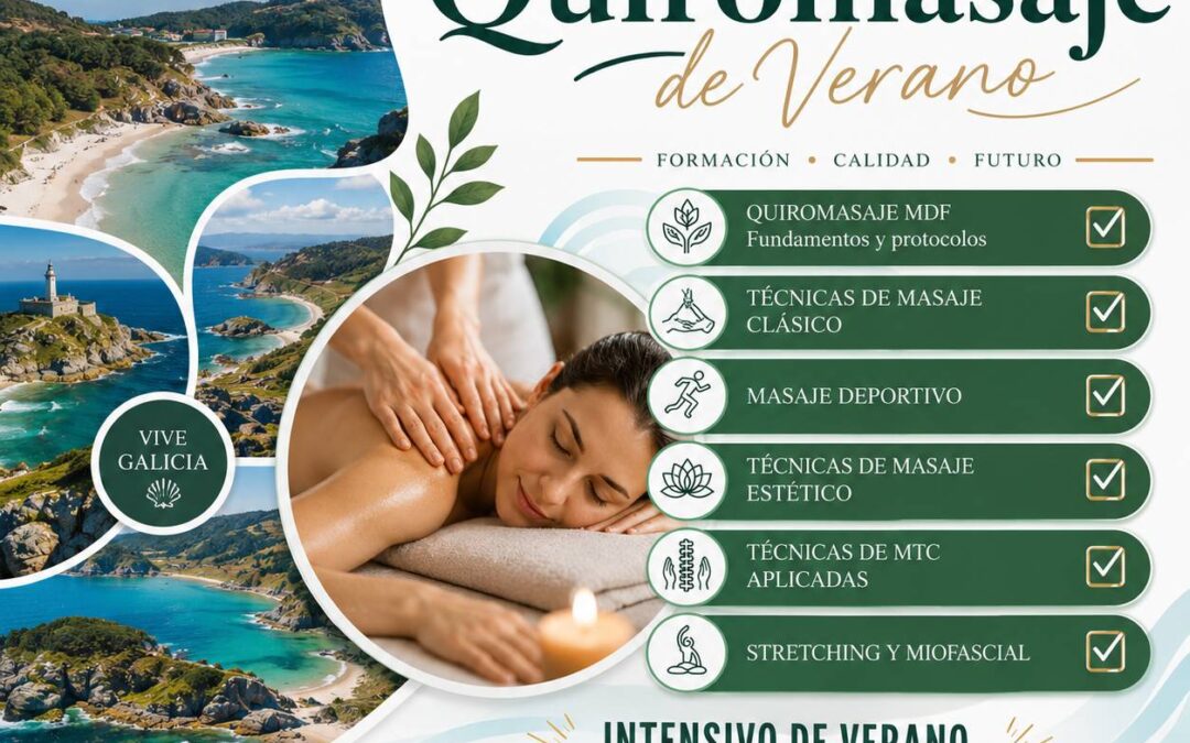Curso de Quiromasaje de Verano Curso de Quiromasaje y Quiromasaje Deportivo en modalidad intensiva de verano
