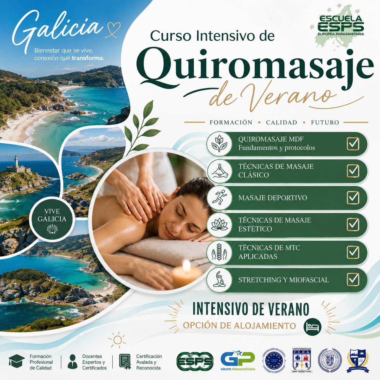 Curso de Quiromasaje Intensivo de Verano Parasanitaria.com
