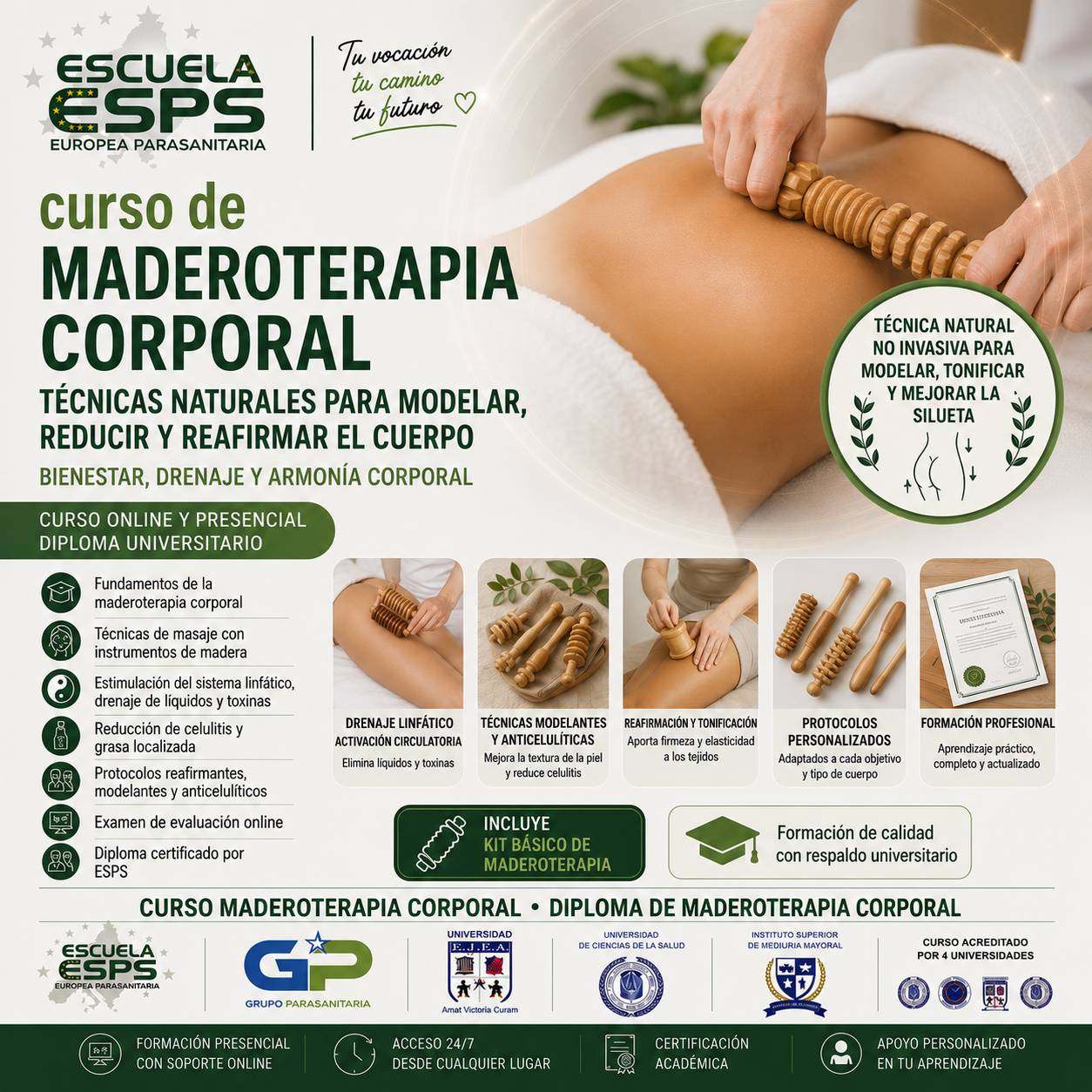 Curso de Maderoterapia Corporal | Cursos de Terapias Alternativas