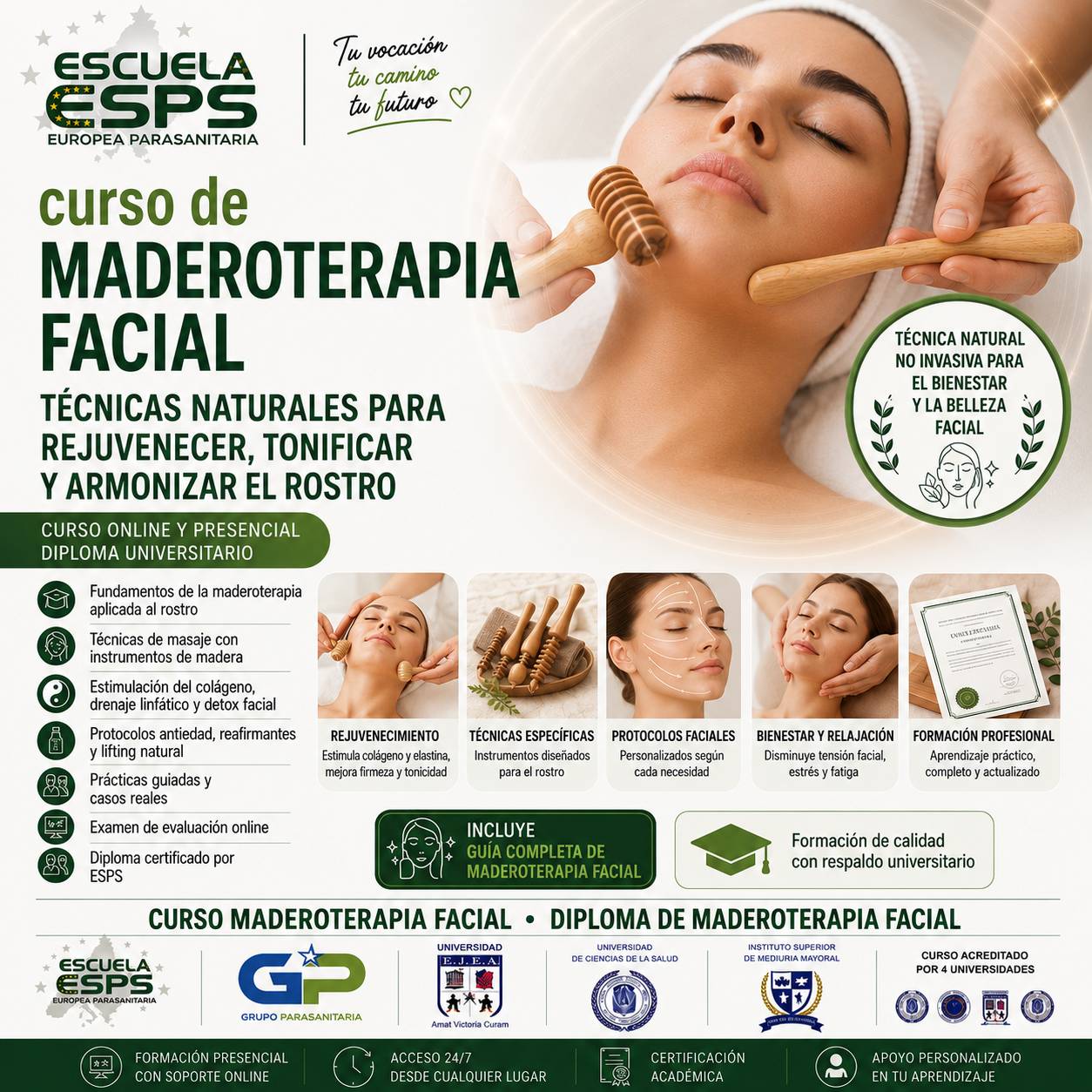 Curso Profesional de Maderoterapia Facial | Cursos de Terapias Alternativas