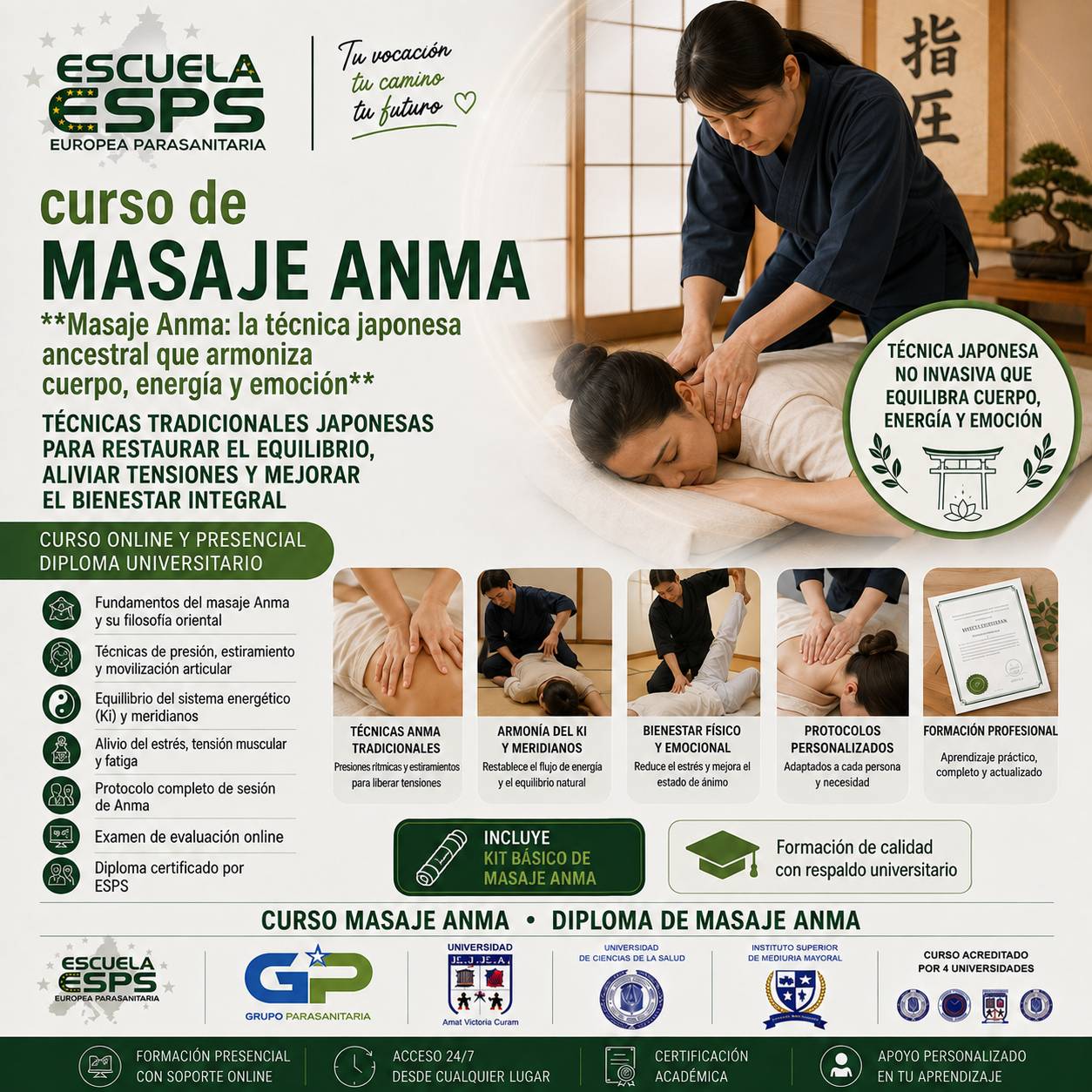 Curso de Masaje Anma | Cursos de Terapias Alternativas
