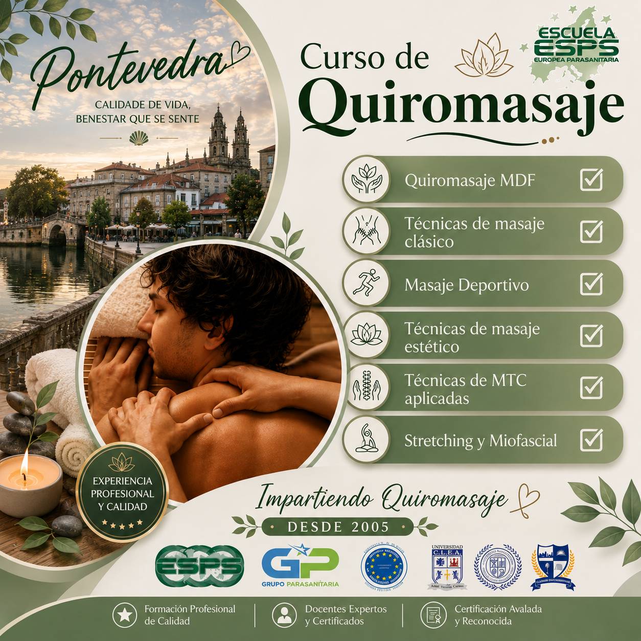 Curso de Quiromasaje en Pontevedra