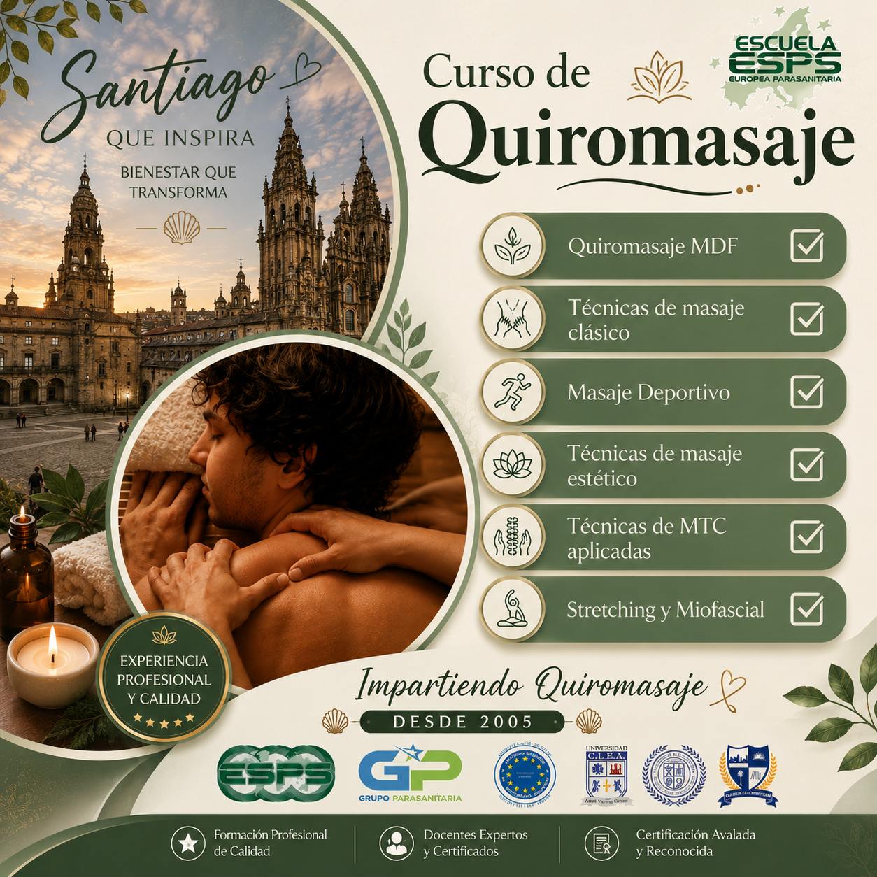Curso de Quiromasaje en Santiago de Compostela