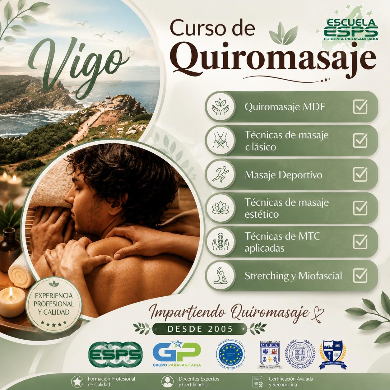 Curso de Quiromasaje en Vigo