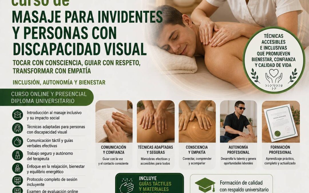Curso de masaje para invidentes y discapacidad visual