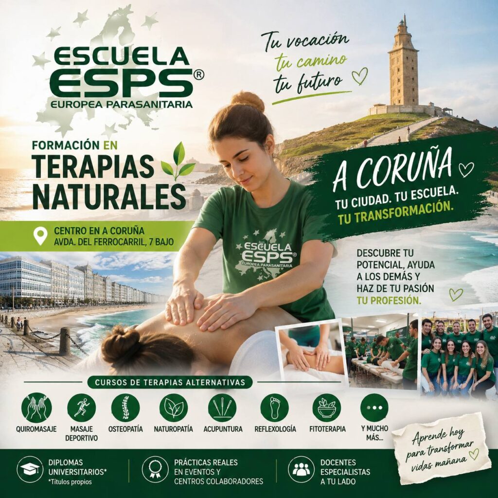 Escuela Parasanitaria Coruña, cursos de terapias alternativas en Coruña, escuela parasanitaria en Coruña