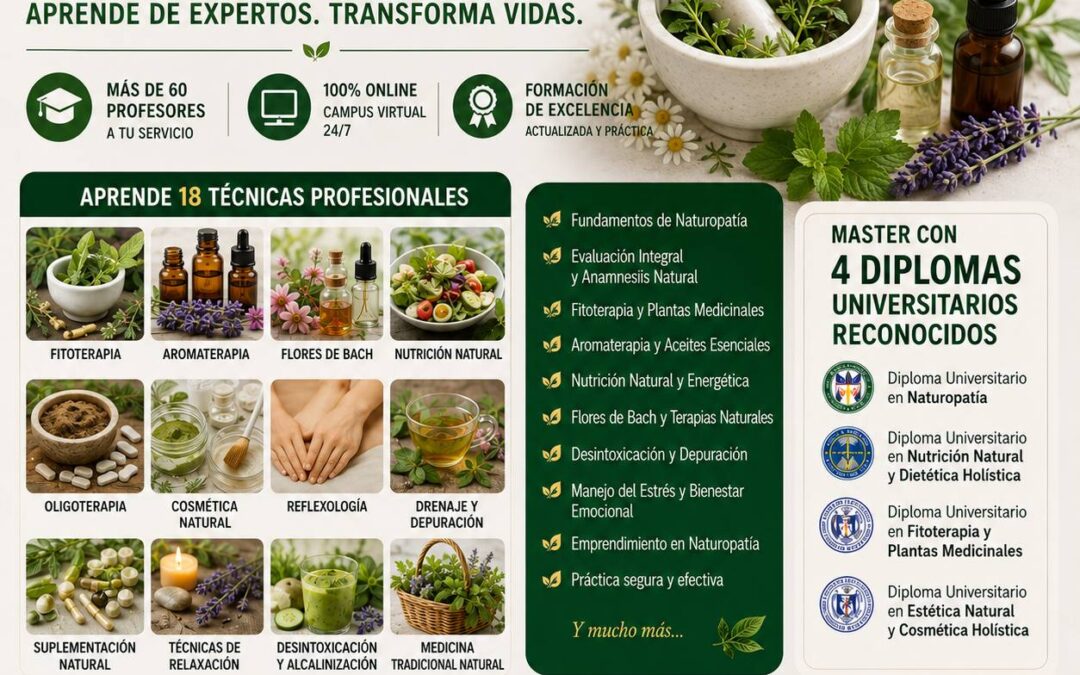 El Máster en Naturopatía con Cuádruple Titulación Universitaria de ESPS